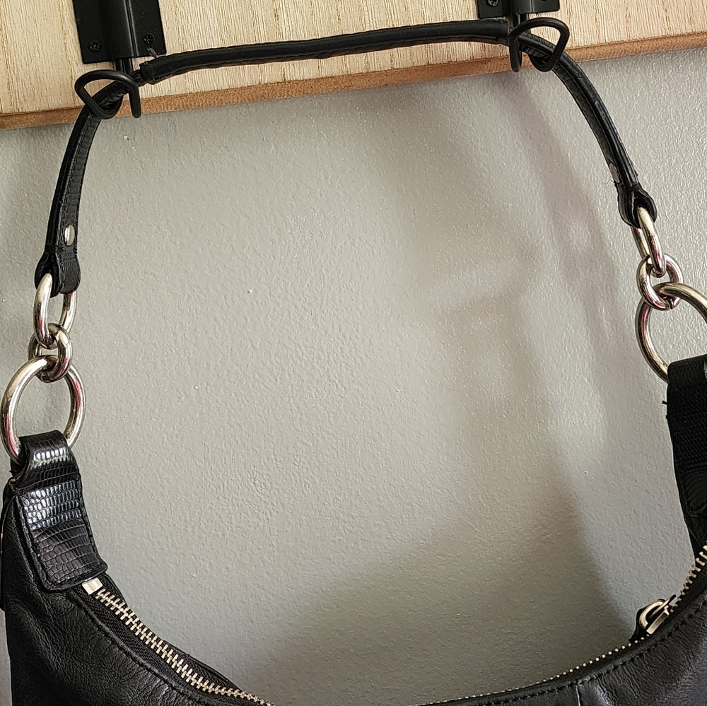 Coach Kristen Vintage Black Leather Hobo Bag - Picture 10 of 16